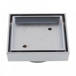115x115mm Square Brass Chrome Smart Tile Insert Floor Waste 115x115mm Square Brass Chrome Smart Tile Insert Floor Waste